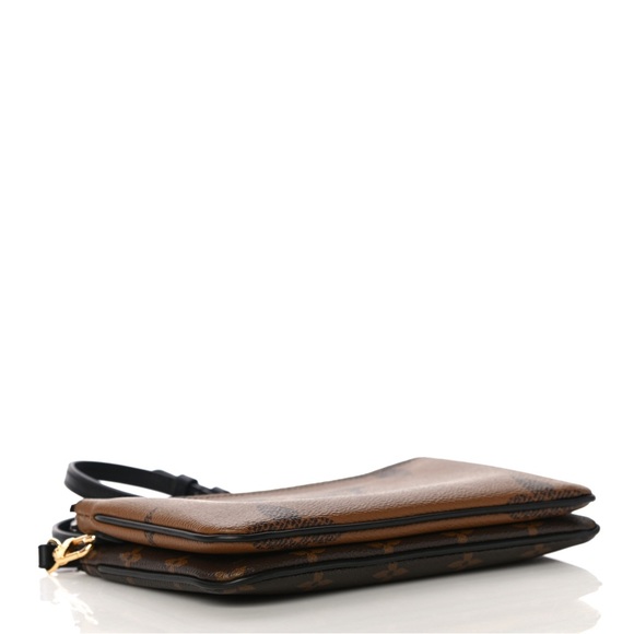 Louis Vuitton Reverse Monogram Double Zip Pochette w/t LV MG Inclusion Bangle - Picture 4 of 15